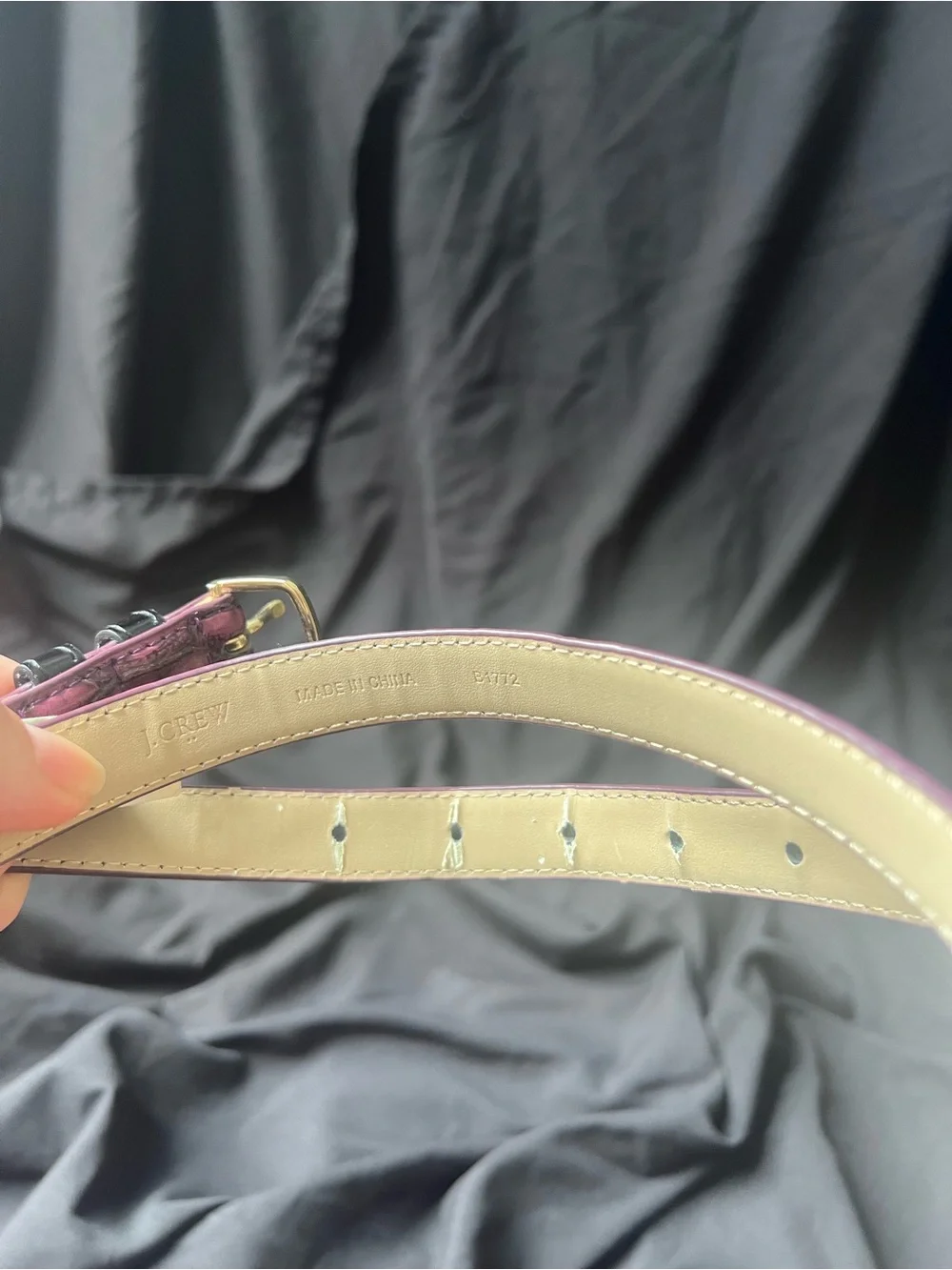J.Crew Pink Faux Crocodile Belt - Picture 7 of 7